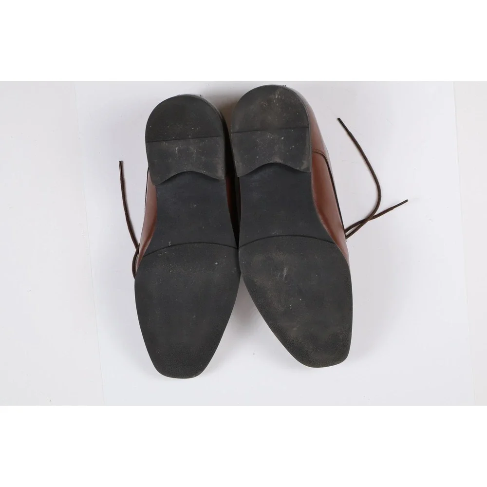 Seven 91 Mens Dress Shoes Brown Burnished Almond Toe Size 8